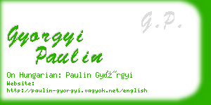 gyorgyi paulin business card